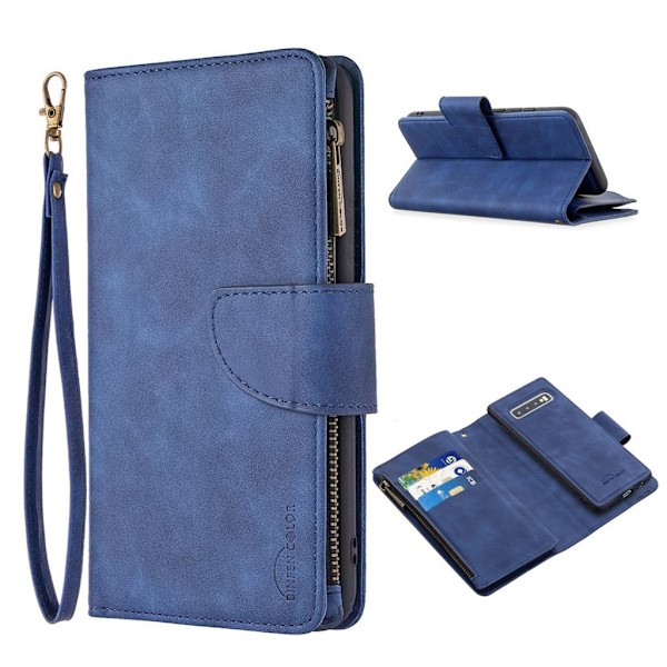 Premium Wallet Huawei P Smart 2019 kotelot - Sininen Blue