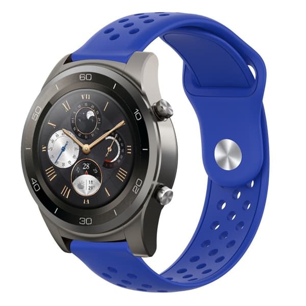 22mm Huawei Watch 2 Pro silikone Urrem - Mørkeblå Blue