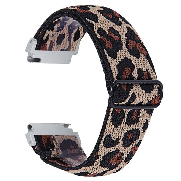 Verizon Gizmo Watch 1 Elastic Jacquard Fabric Watch Strap Replacement - 3 Brown