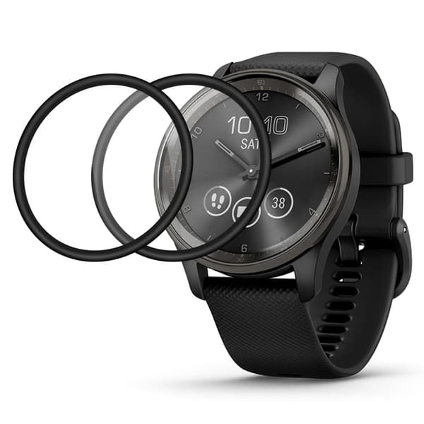 Garmin Vivomove Trend Watch - Protective PMMA Screen Protectors (2-Pack) Transparent