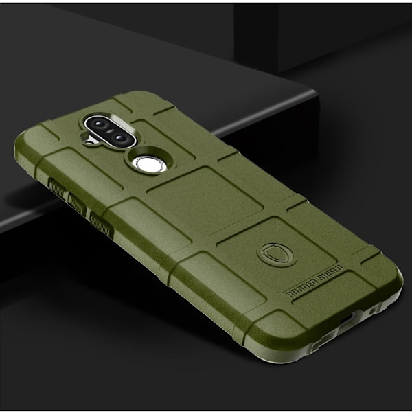 Nokia 8.1 Robust fodral med rutnäts design - Arme Grön Grön
