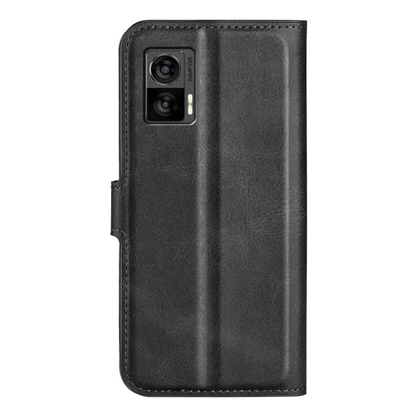 Lompakko Nahkakotelo For Motorola Edge 30 Neo - Musta Black