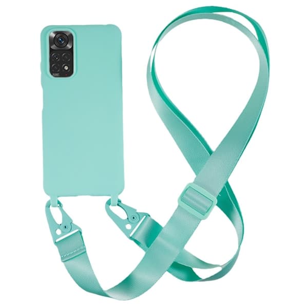 Tynt TPU-deksel med matt finish og justerbar stropp til Xiaomi Redmi Note 11S / Note 11 - Mintgrønn Green