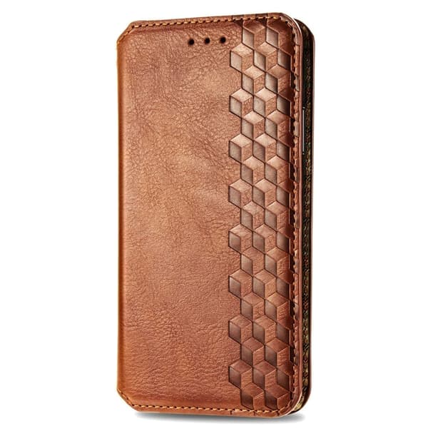 Læder Etui med A Stilfuldt Rhombus Tryk til Xiaomi 13 - Brun Brown