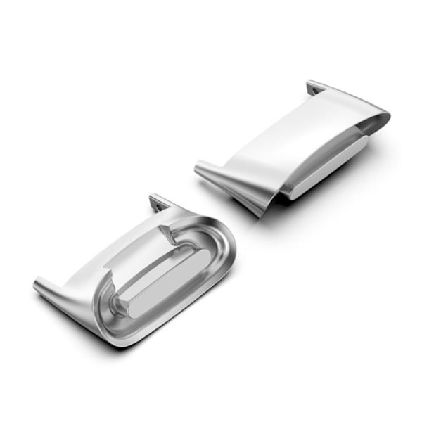 1 par Fitbit Charge 5 klockarmbandsadapter i rostfritt stål - Silver Silvergrå