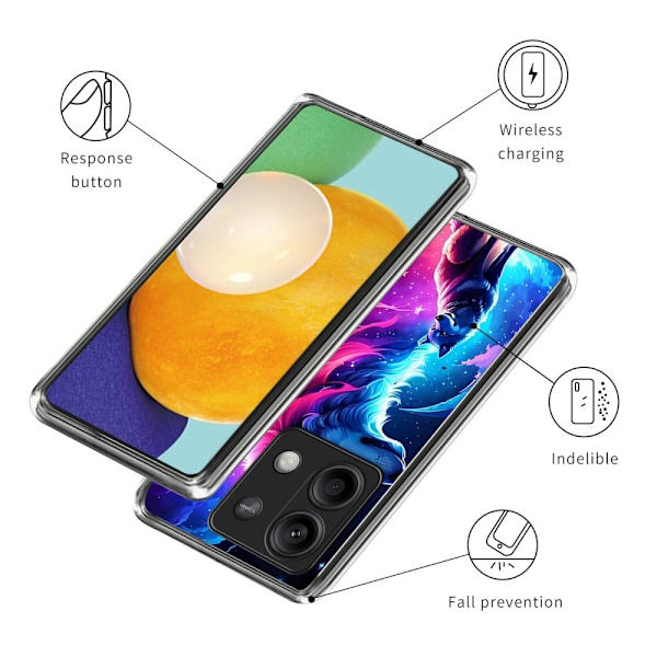 Deco Xiaomi Redmi Note 13 deksel - Style F Blue