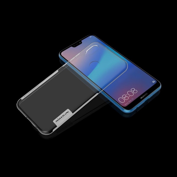 Huawei P20 Lite / Nova 3e plast och TPU skyddande mobilskal halkfri utfällbart ställ - Blå Blå