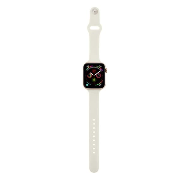 Apple Watch Series 5 44mm simpel silikone Urrem - Beige White