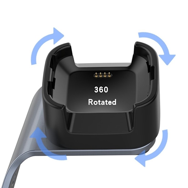 Fitbit Versa Lite / Versa opladerstation - grå Silver grey