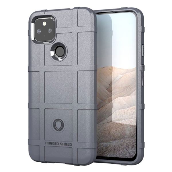 Rugged Shield Google Pixel 5a kotelot - Harmaa Silver grey