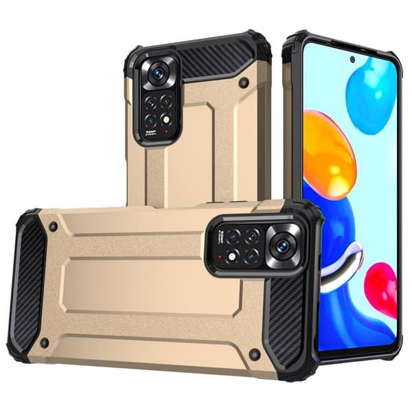 Armour Guard Etui Xiaomi Redmi Note 11s / Note 11 - Guld Gold