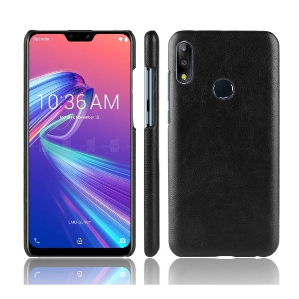 Asus ZenFone Max Pro (M2) läderfodral med litchi textur - svart Svart