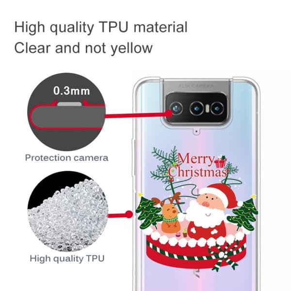 ASUS Zenfone 7 Pro-etui til jul - Julenissen Og Elg Multicolor