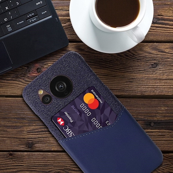 Bofink Sharp Aquos Sense 7 Plus Card Suojakuori - Sininen Blue