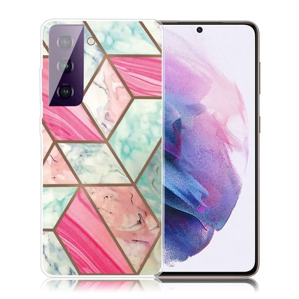 Marble Samsung Galaxy S21 FE Etui - Fargerik Klinkekule Tile Multicolor