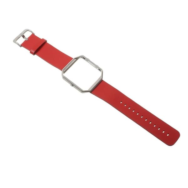 Fitbit Blaze Enfärgat klockband i läder - Röd Röd