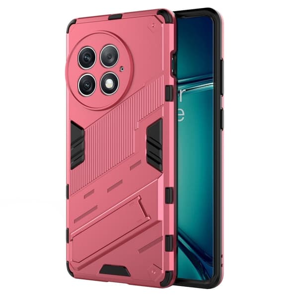 Shockproof Hybrid Deksel med A Modern Touch til OnePlus Ace 2 Pro 5g - Rose Pink