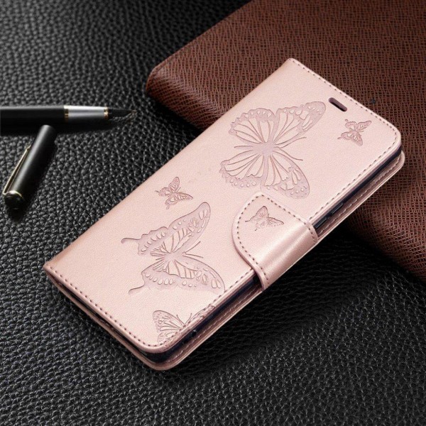 Butterfly Sony Xperia L4 Etui - Rødguld Pink