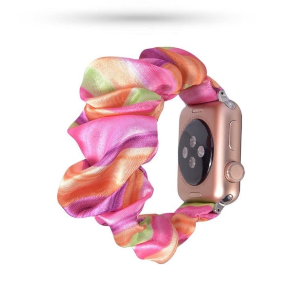 Apple Watch Series 5 44mm cool trasa mönster klockarmband - Rose / grön / orange multifärg