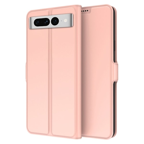 Sileä ja ohut premium-PU-nahkakotelo Google Pixel 7 Pro - Ruusukulta Pink