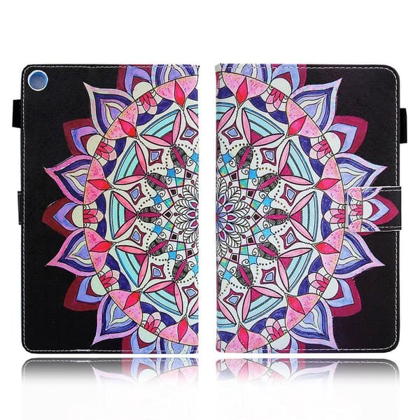 Samsung Galaxy Tab A 8.4 (2020) elegantti kuvio nahkainen flip case - Mandala Multicolor
