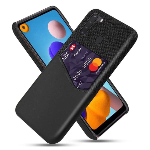 Bofink Samsung Galaxy A21 Card Cover - Sort Black