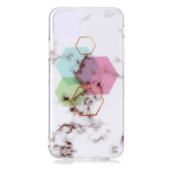 Marble iPhone 11 Pro Max kuoret - Kuusikulmainen marmori Multicolor