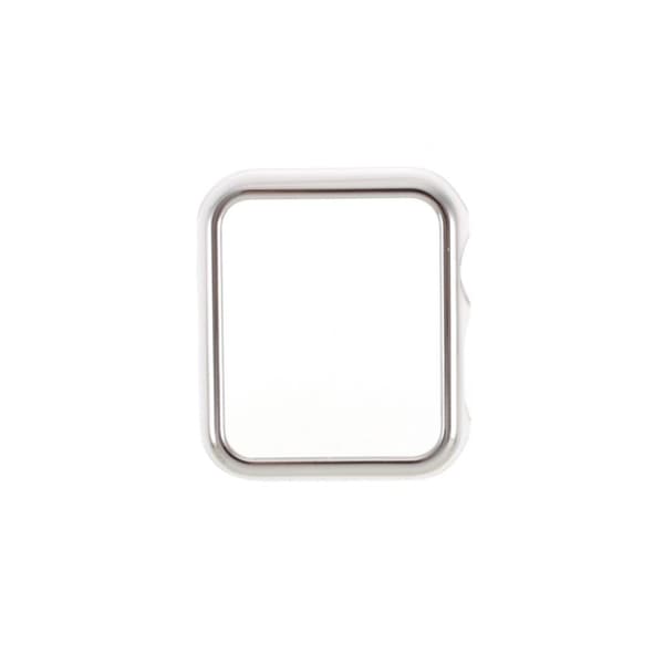 Apple Watch Series 6 / 5 44mm ramme i glaseret stil - Sølv / Hvid Silver grey