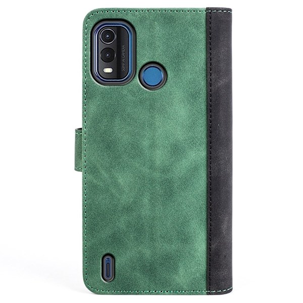 To Farvet Læder Flip Case til Nokia G11 Plus - Grøn Green