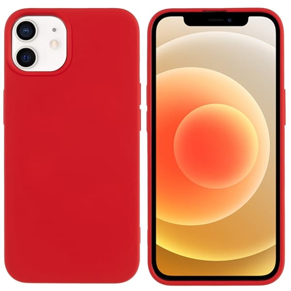 Mikrofiberfôret deksel i mykt gummi for iPhone 11 - Rød Red