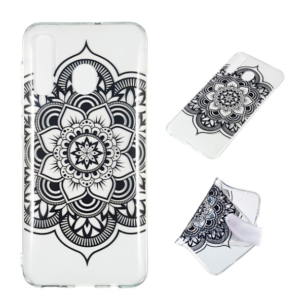 Samsung Galaxy A50 Mönster fodral - Henna Blomma Svart