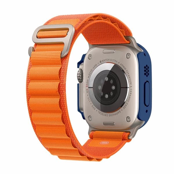 Apple Watch Ultra-cover med hærdet glas - Mørkeblå Blue