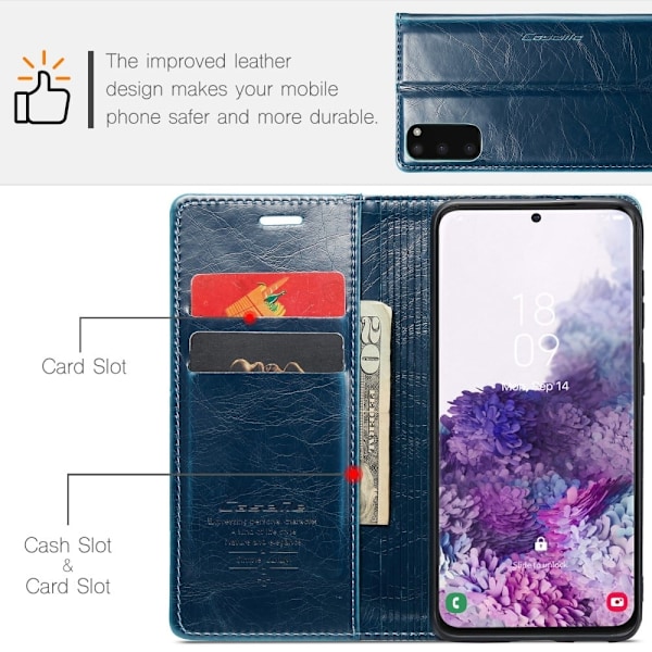 CaseMe lent Samsung Galaxy S20 fodral - Blå Blå