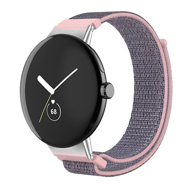 Google Pixel Watchin nylonkellohihna - Pinkki / Sininen Pink