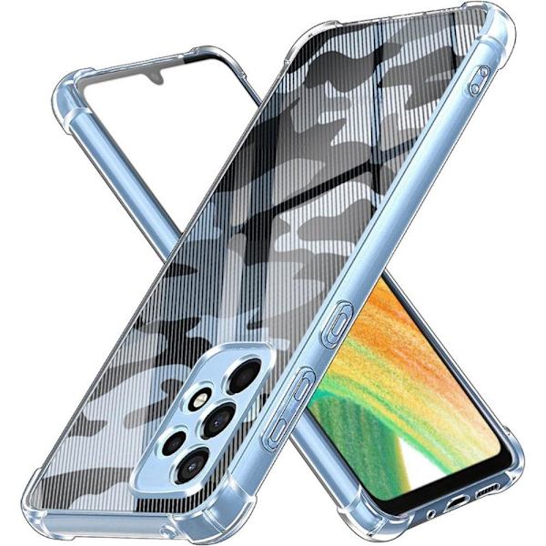 RZANTS halvgenomskinligt fodral med coolt tryck och hörnskydd för Samsung Galaxy A33 5G Transparent