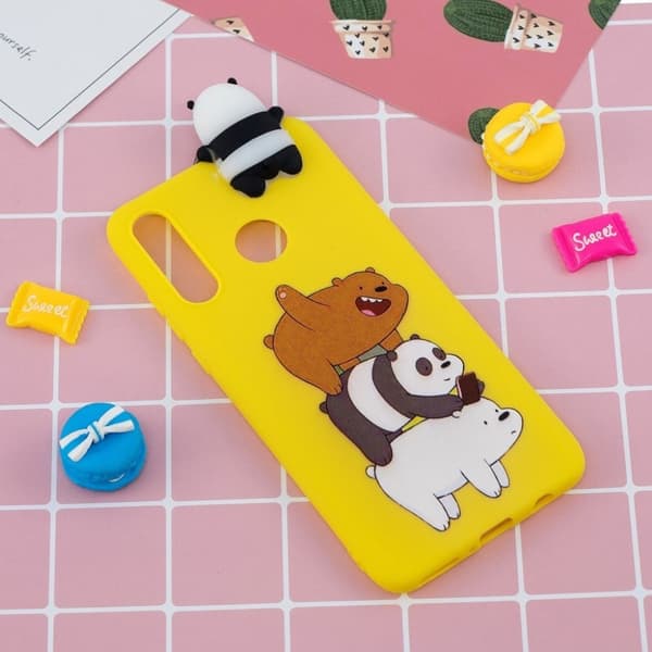 Huawei P30 Lite 3D mönster fodral - Panda och Björn multifärg