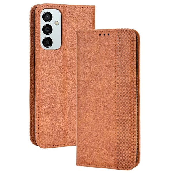 Bofink Vintage Samsung Galaxy M23 nahkakotelo - Ruskea Brown