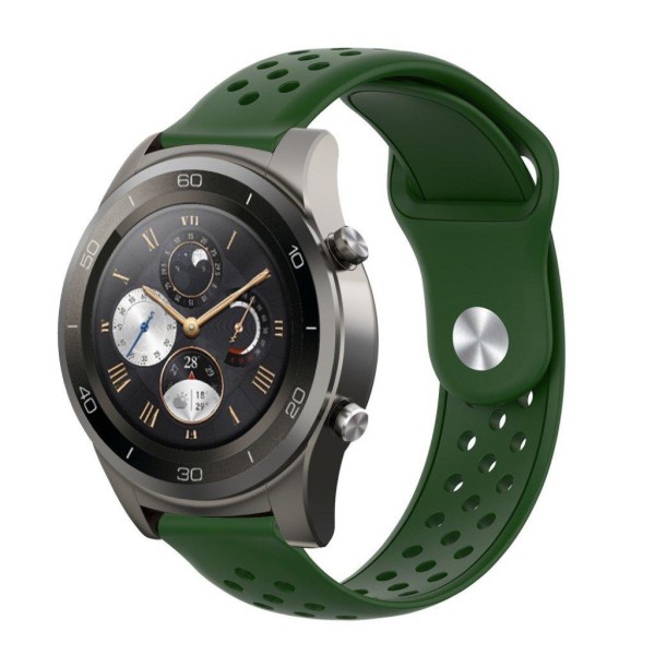 22mm Huawei Watch 2 Pro silicone watch band - Army Green Green