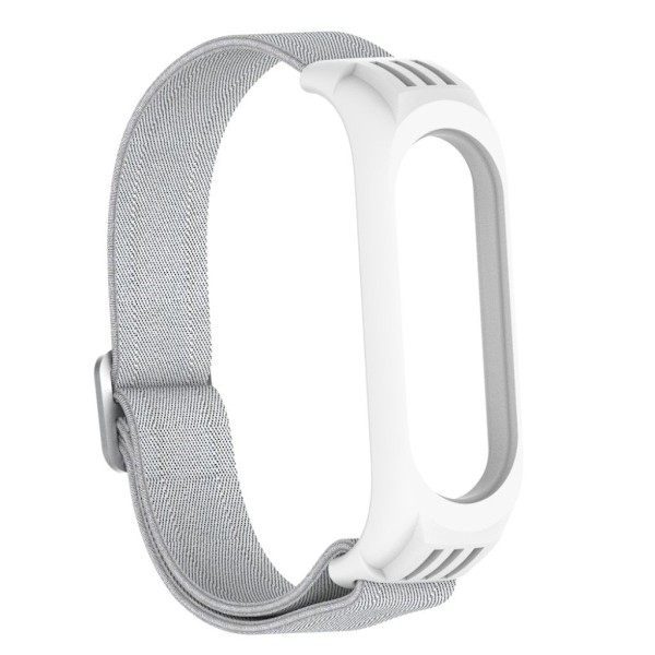 Xiaomi Mi Smart Band 6 / 5 nailon kellonauha - Hopea Silver grey