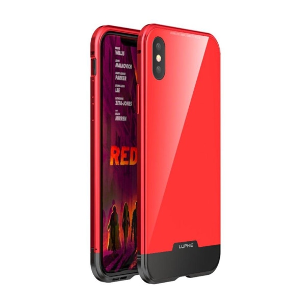 LUPHIE iPhone Xs Max formet metaletui med lighter - Rød Red