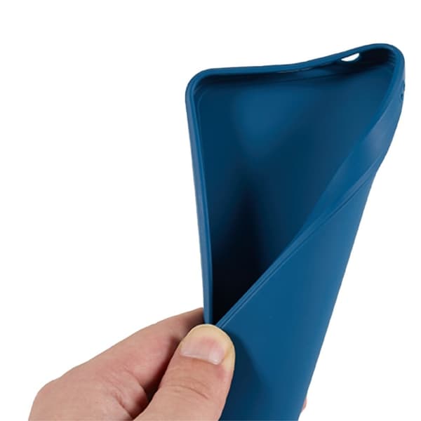 Mikrofiberforet blødt gummi Oppo A17 cover - Safir Blue
