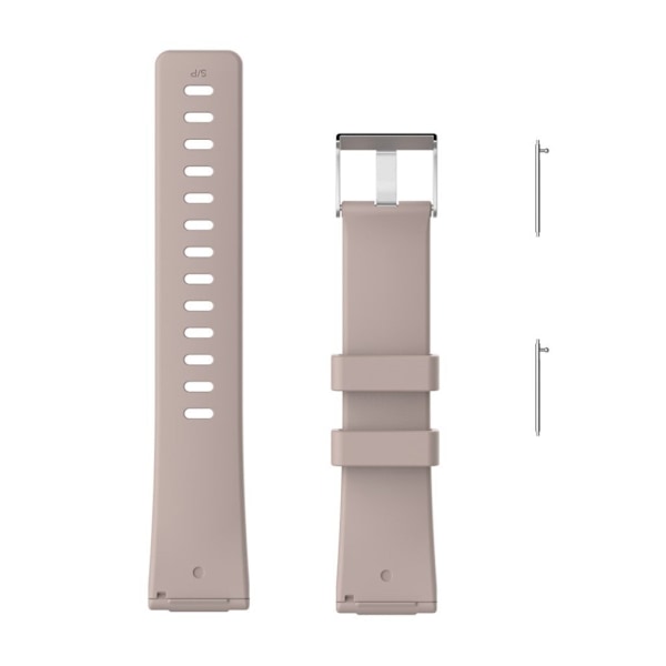 Fitbit Versa blød TPE urrem - Størrelse: L / Khaki Brown