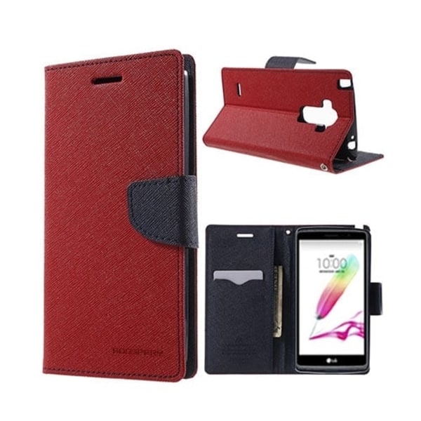MERCURY Goospery LG G4 Stylus Læder Etui - Rød Red