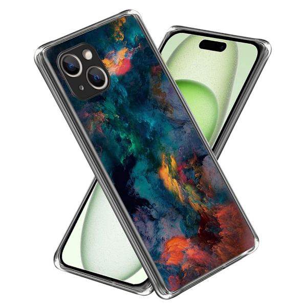 Deco iPhone 15 Plus skal - Färgglada Moln Blå