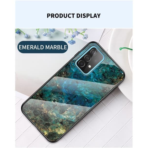Fantasy Marble Samsung Galaxy A52 5G Deksel - Smaragd Klinkekule Green