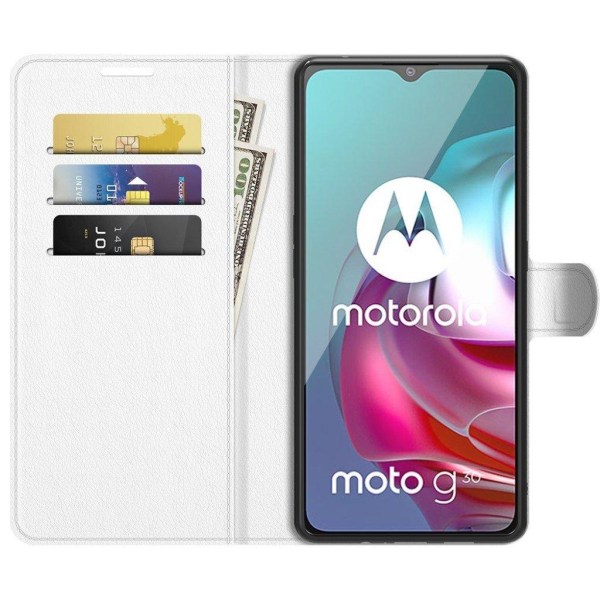 Classic Motorola Moto G30 / G10 Flip Etui - Hvid White