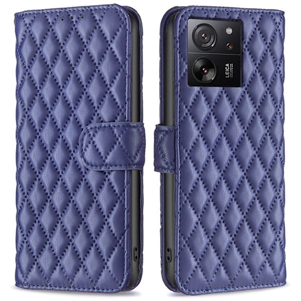 Rhombus mat flip etui - Blå Blue