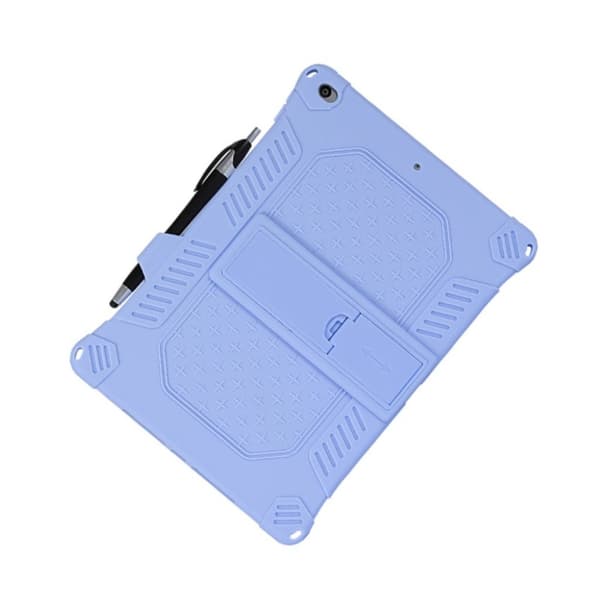 iPad 10.2 (2019) / Air (2019) flip-etui i skinn med solid tema - Lilla Purple