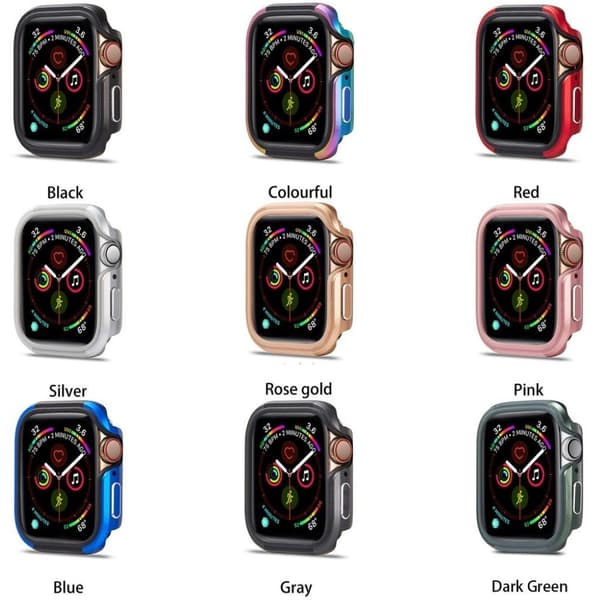 Apple Watch 40 mm aluminiumlegering + TPU-skal - Grå Silvergrå