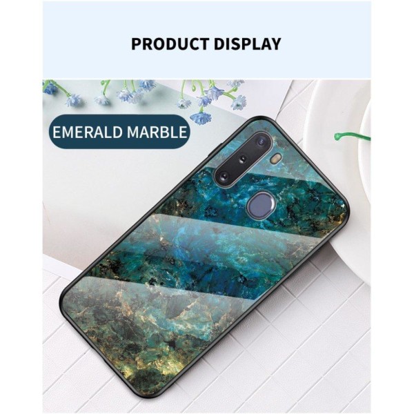 Fantasy Marble Samsung Galaxy M31 cover - Sort / Guld Green